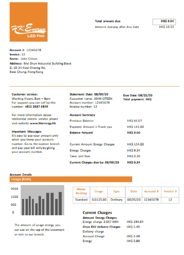  Minol USA business utility bill 